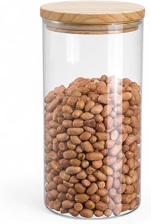 6'lı Bambu Kapaklı Cam Baharatlık Seti Vakum Kapak, 6 Adet Bambu Kapaklı Cam Kavanoz &amp; Baharat Takımı &amp; Baharatlık 200ml-250ml-325 Ml (Vakum Kapak) (325ML 6 ADET)