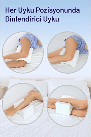 Visco Ortopedik Diz Arası Yastığı – Visco Bacak Destek Minderi | Uyku İçin Ergonomik Yan Yatma Yastığı | Ortopedik Bacak Arası Yastık