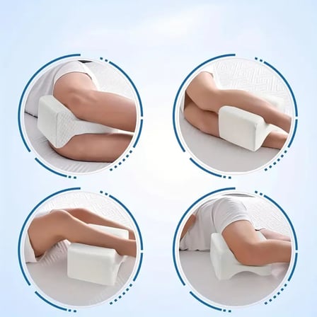 Visco Ortopedik Diz Arası Yastığı – Visco Bacak Destek Minderi | Uyku İçin Ergonomik Yan Yatma Yastığı | Ortopedik Bacak Arası Yastık