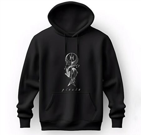 Balık Burcu Baskılı Sweatshirt