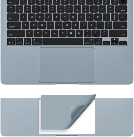 MacBook Air 13.6 inç A2681 A3113 A3240 A3449 Uyumlu Palm Koruyucu + Trackpad Koruyucu Set, M2 M3 M4 M5 Gök Mavisi