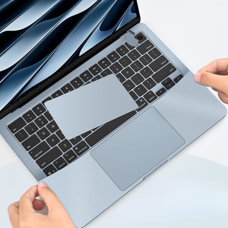 MacBook Air 13.6 inç A2681 A3113 A3240 A3449 Uyumlu Palm Koruyucu + Trackpad Koruyucu Set, M2 M3 M4 M5 Gök Mavisi