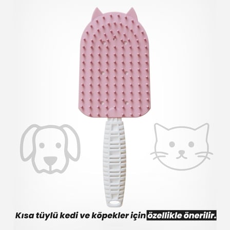 Silikon Tüy Toplayıcı Tarak, Kedi Tarağı, Kedi Fırçası, Evcil Hayvan Bakım Tarağı, Tüy Temizleme Fırçası, Evcil Hayvan Tüyü Toplayıcı, (pembe)