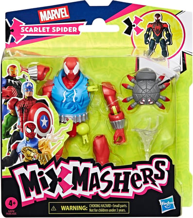 MixMashers Marvel Scarlet Spider Spider-Man Karıştır ve Eşleştir Aksiyon Figürü