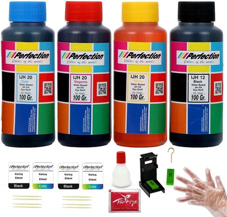 Canon Uyumlu PG-46 CL-56 Aparatlı Kartuş Dolum Seti 4 x 100 ML (E404, E414, E464)