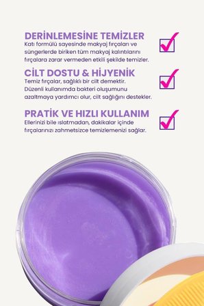 Makyaj Fırçasını Ve Süngerini Temizleme Sabunu Ve Silikon Matı 70Gr