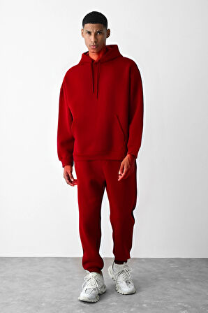 Unisex Oversize 3 İplik Şardonlu Eşofman Takımı – Kışlık