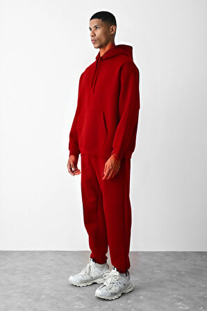 Unisex Oversize 3 İplik Şardonlu Eşofman Takımı – Kışlık