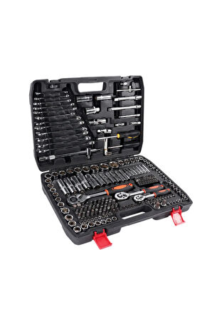 Moonshop 216 Parça Lokma Anahtar Takımı CR-V 1/4 Cırcırlı Parlak Choromo Venedium Oto Tamirci Seti..