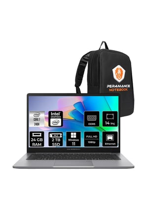 ExpertBook P1 Intel Core 7 240H 24GB 2TB SSD 14" FHD W11H Dizüstü Bilgisayar & PER4 Çanta
