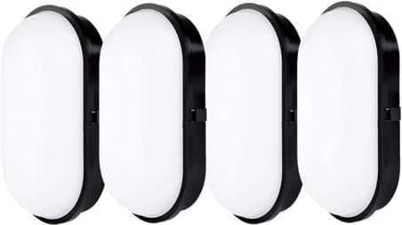 SU GEÇİRMEZ 20W SİYAH KASA BEYAZ IŞIK 6400K BAHÇE TERAS BANYO İÇ DIŞ MEKAN LED IŞIK 2000LM (1 ADET)