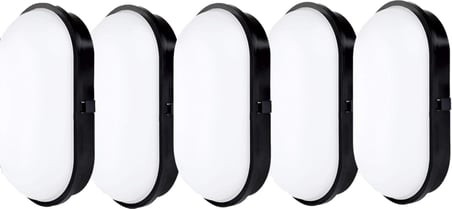 SU GEÇİRMEZ 20W SİYAH KASA BEYAZ IŞIK 6400K BAHÇE TERAS BANYO İÇ DIŞ MEKAN LED IŞIK 2000LM (1 ADET)