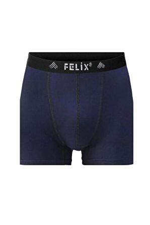 3'lü Paket Felix Erkek Pamuklu Boxer Lacivert