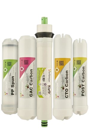 5'li Su Arıtma Filtre Seti, PP Sediment, GAC, CTO Karbon, Membran ve Post Karbon