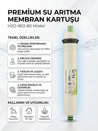 5'li Su Arıtma Filtre Seti, PP Sediment, GAC, CTO Karbon, Membran ve Post Karbon