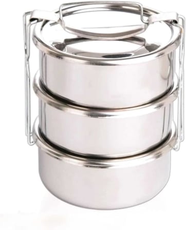 Çelik Sefer Tası 3'lü Set 12x6 cm, ndmndm2148