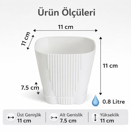 Omnipazar SO-ZB01 Zambak Dekoratif Plastik Saksı 0.8 Litre No:1
