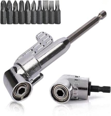 12 Parça 1/4'' Bits Uç ve Köşe Vidalama Adaptörü Seti