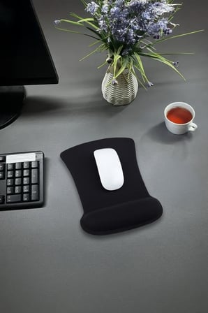 FlexPad Bilek Destekli Konfor Kaymaz Ergonomik Mouse Pad Siyah Siyah