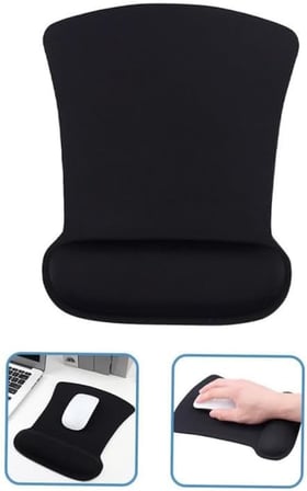 FlexPad Bilek Destekli Konfor Kaymaz Ergonomik Mouse Pad Siyah Siyah