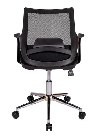 Ofis Fileli Çalışma Koltuğu Ergonomik Siyah Bel Destekli Krom Ayaklı