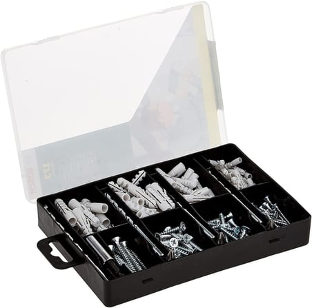 Bosch 2607019511 sabitleme için komple set, 173 adet, 4 uç