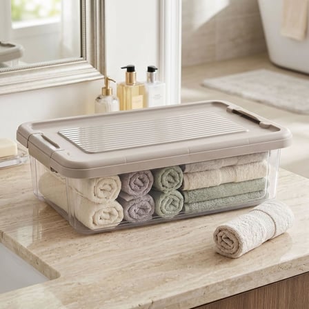 Orret Home Kilitli Saklama Kabı Şeffaf Organizer PP Plastik Gıda Saklama Kabı Kapaklı Buzdolabı Düzenleyici İstiflenebilir Çok Amaçlı Saklama Kutusu (6 Litre)