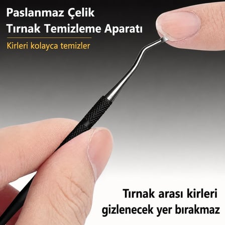 Profesyonel Batık Tırnak Makası Seti 5 Parça | Kalın Tırnak Kesici, Tırnak Eğesi, Temizleme Aparatı ve Cımbızlı Pedikür Seti