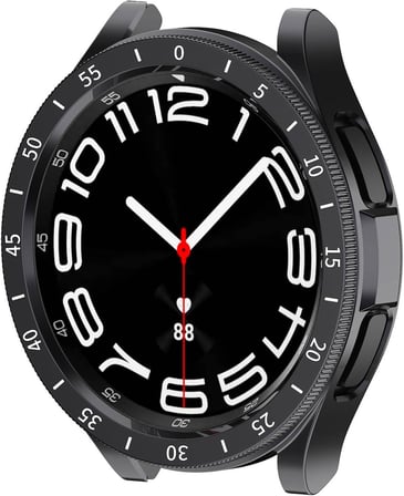 Samsung ile Uyumlu Galaxy Watch 6 Classic 43mm Ekran Koruyucu Darbe Korumalı Kasa Koruma Gard29 Sport Siyah