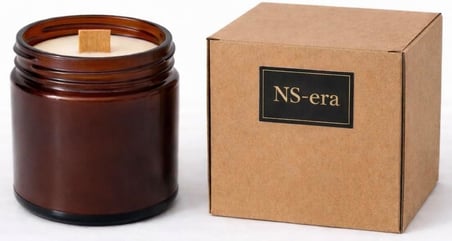 Lavanta Bergamot Yasemin Kokulu Dekoratif Ahşap Fitil 200 ml Kutulu Hediyelik Kavanoz Mum