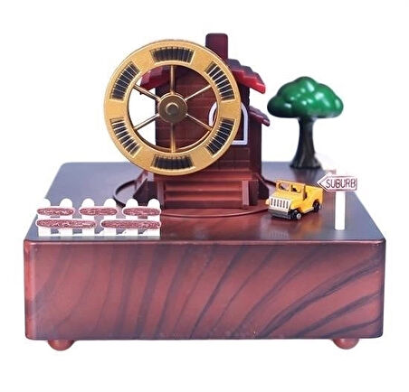 BX Şehir Etrafında Dönen Uçak Müzik Kutusu