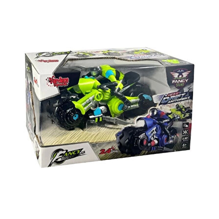 Uzaktan Kumandalı Full Fonksiyon 2.4G Şarjlı 1:10 Drift Motosiklet