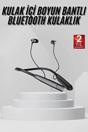 Boyun Askılı 100 Saat Kablosuz Kulaklık Göstergeli Bluetooth Kulaklık