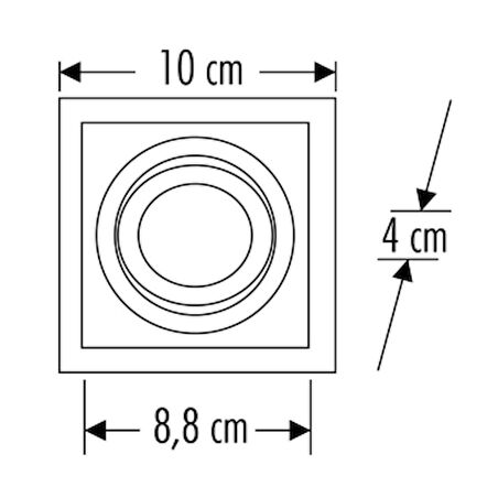 CATA CT 6646 Zambak Dekoratif Kristal Cam Spot Kasası