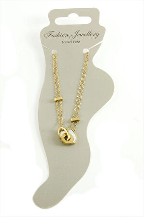 Zirkon Taşlı Burgulu Lüks Çelik Halhal