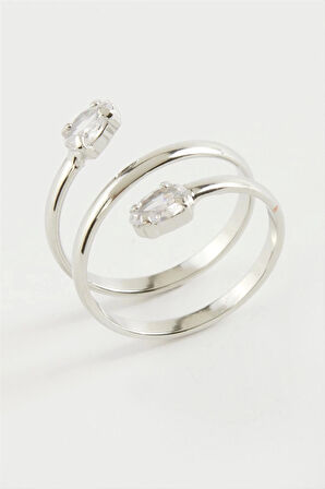 Oval Zirkon Taşlı Yüzük