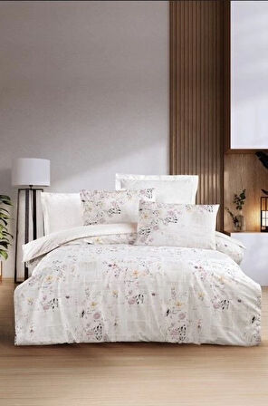 Hobby Çift Kişilik Poplin Nevresim Denim Sarı