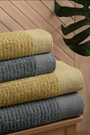 Altınbaşak Bambi Banyo Seti Antrasit Hardal