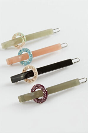 Halka Taşlı Klipsli Toka