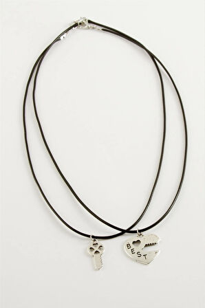 Kalp Anahtar Arkadaşlık Kolyeleri (Çift Kolye)