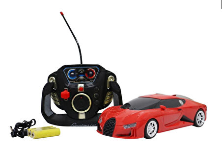 Uzaktan Kumandalı Şarjlı Bugatti Benzeri Kırmızı Araba