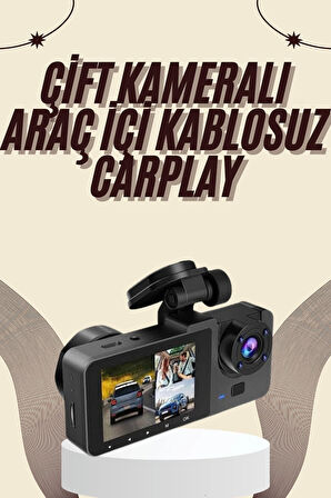 Gece Görüşlü DVR 3 Lensli Araç İçi Sürüş Kamerası Video Kaydedici