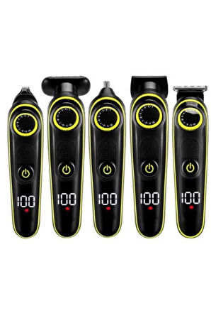 Saç Sakal Şekillendirici Tıraş Makinesi 5 Başlıklı Paslanmaz Çelik Bıçaklı Unısex