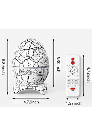 Yumurta Şeklinde Su Dalgalı Bluetooth Speaker Lamba Renkli Şarjlı