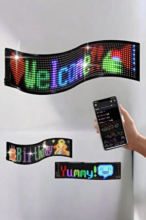 Otomobil Uyumlu Led Matrix Dijital Ekran Bluetooth Bağlantılı 16X24