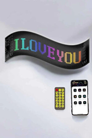 Otomobil Uyumlu Led Matrix Dijital Ekran Bluetooth Bağlantılı 16X24