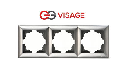 Visage Ambiance Füme 3 Lü Çerçeve - Priz ve Anahtar İçin Uyumlu Çerçeve