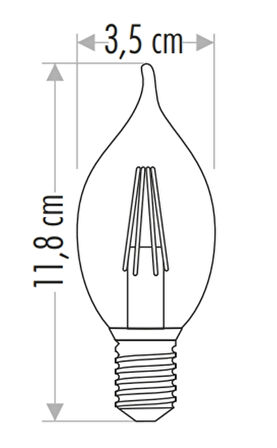 CATA CT 4062 4W Led Flament Ampul 3200K Günışığı E14 Duy