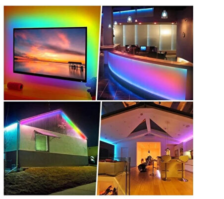 CATA CT 4557 Rgb Şerit Led Set 5 Mt Rgb Led 3 Renk+Trafo+ Kumanda