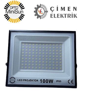 OPTO MİNİSUN M38100 100W Led Projektör 6400K Beyaz Işık